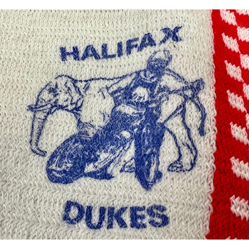 1468 - Three Vintage Speedway Banners and a Vintage Halifax Dukes Speedway Scarf.