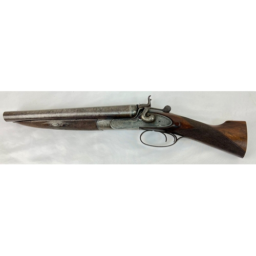 148 - A Vintage Possibly Antique Joseph Harkam and Son Sawn-Off Deactivated Double Barreled Shotgun. It ha... 