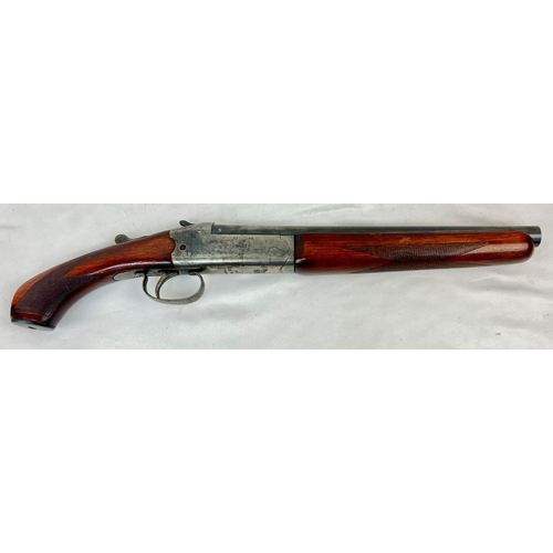 295 - A Deactivated Cosmos Sawn-Off Shotgun. This Spanish 12 bore has hard textured wood with a 13 inch ba... 