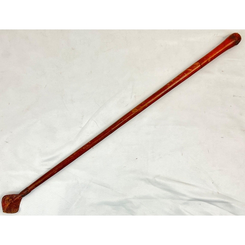 445 - Scarce Sword Stick Fashioned as a Leather-Bound Riding Crop / Swagger Stick. Appears to be late 19th... 