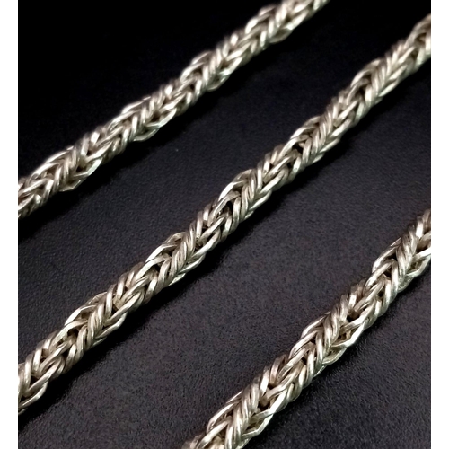 1380 - An Italian 925 Silver Rope Choker Necklace. 36cm. 16.2g.