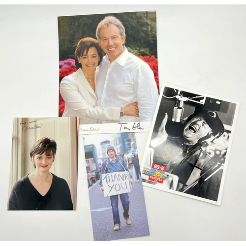 1480 - An Eclectic Mix of Signed Pictures. Tony with Cherie Blair, Jamie Oliver and Chris Tarrant. Frame th... 