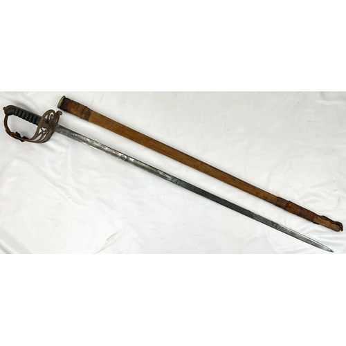 652 - Victorian British Army Pattern 1895 Infantry Officer’s Sword & Scabbard. VR example. A good restorat... 