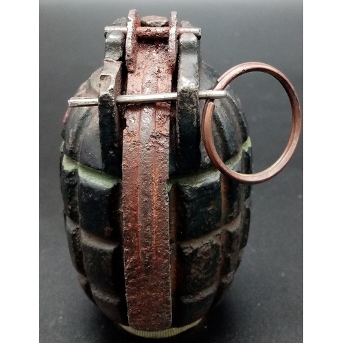 165 - INERT WW1 British N° 5 Mills Hand Grenade MK1 Maker: E.B.W Edwards Bros Works April 1916.