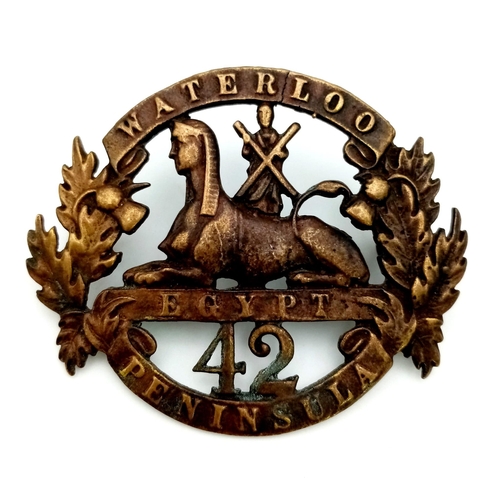 309 - Victorian Period Scottish 42nd Royal Highland Regiment Bonnet Badge Circa 1860.