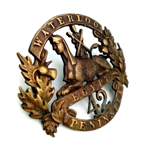 309 - Victorian Period Scottish 42nd Royal Highland Regiment Bonnet Badge Circa 1860.