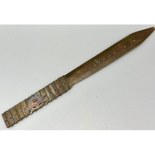 346 - WW1 Australian Trench Art Letter Opener.