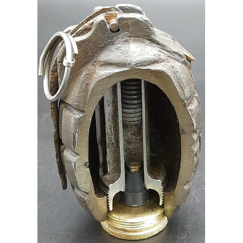 520 - INERT Cutaway WW1 No 5 Mills Grenade. A very nice job has been done.