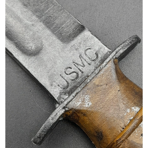 607 - Certified Genuine Movie Prop Resin U.S.M.C Knife used in the film “Pacific”.