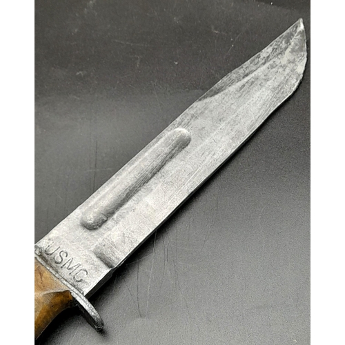 607 - Certified Genuine Movie Prop Resin U.S.M.C Knife used in the film “Pacific”.