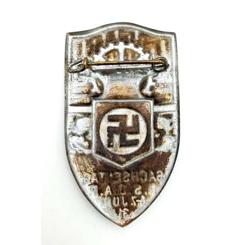 628 - 3rd Reich NSDAP Tinnie Badge Sachsa Kreistag July 1933.