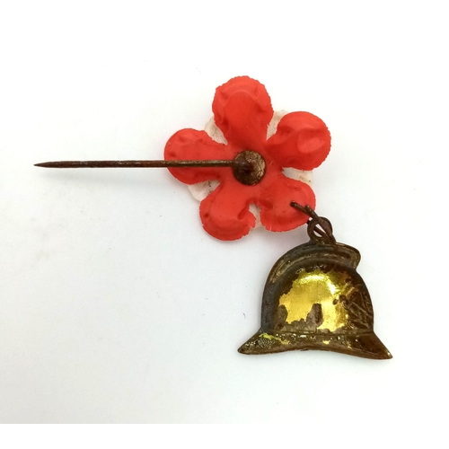 643 - D- Day French Label Pin in memorial of the French Fire Fighters during the war.