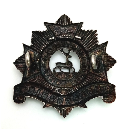 894 - Circa 1896 – 1908 3rd Volunteer Battalion of the Bedfordshire Officers Silver Cap Badge.