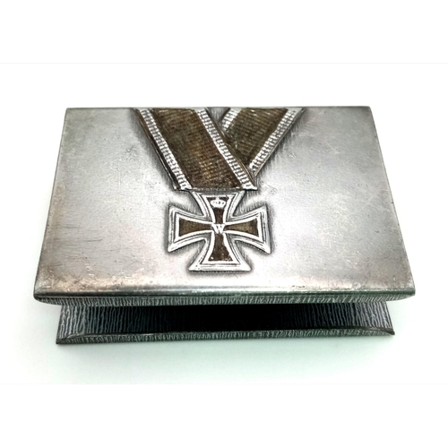 611 - WW1 Imperial German Match Box Holder. Depicting and Iron Cross.