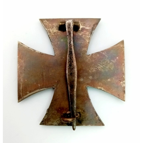 9 - WW1 Imperial German Iron Cross 1st Class in Box. 3-part construction – iron centre.