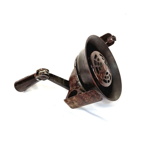 377 - WW2 German Flak-Air Raid Hand Crank Siren Dated 1939. Working.