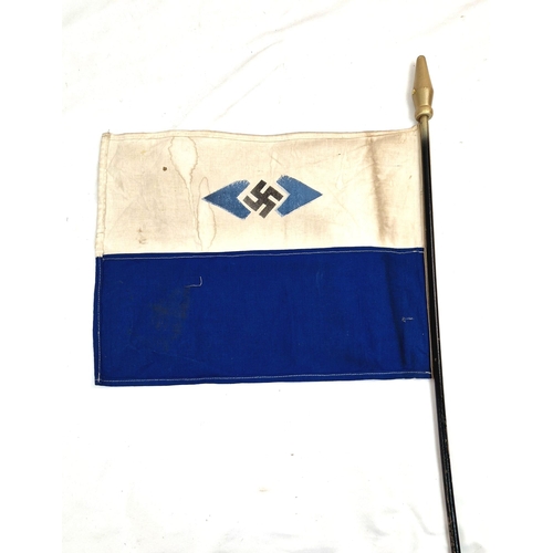 729 - WW2 German Hitler Youth Marine Cadets Unit Flag Dated 1943.