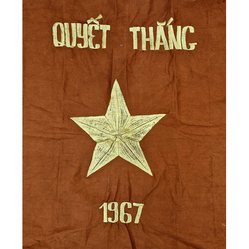 786 - Vietnam War Era North Vietnamese Victory Flag “Liberation” 1967.