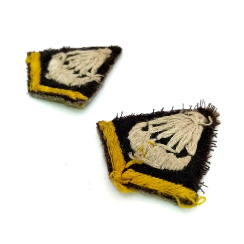 898 - WW2 Polish Paratroopers Cloth Collar Badges.