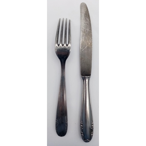 645 - 3rd Reich Waffen SS Fork and Knife.