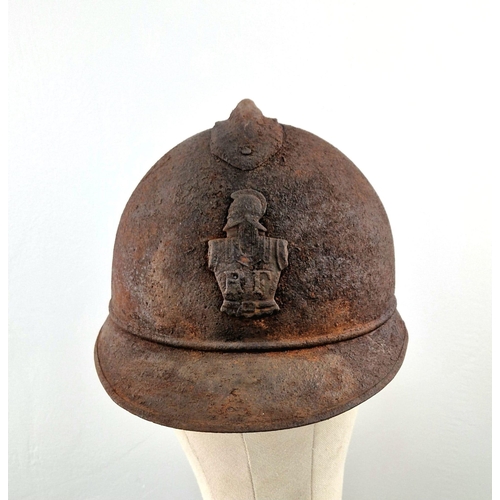 270 - WW1 French M15 Helmet with Visor – We have never seen one before. Therefore, sold as seen.