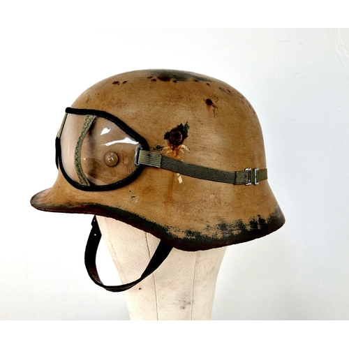 85 - WW2 German M35 in Africa Corps livery. Replacement liner and chin strap.