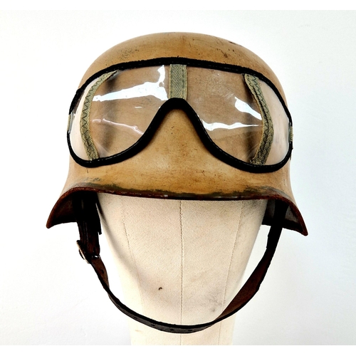 85 - WW2 German M35 in Africa Corps livery. Replacement liner and chin strap.