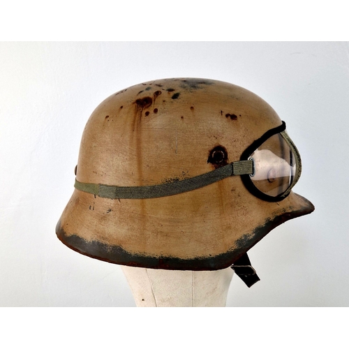 85 - WW2 German M35 in Africa Corps livery. Replacement liner and chin strap.