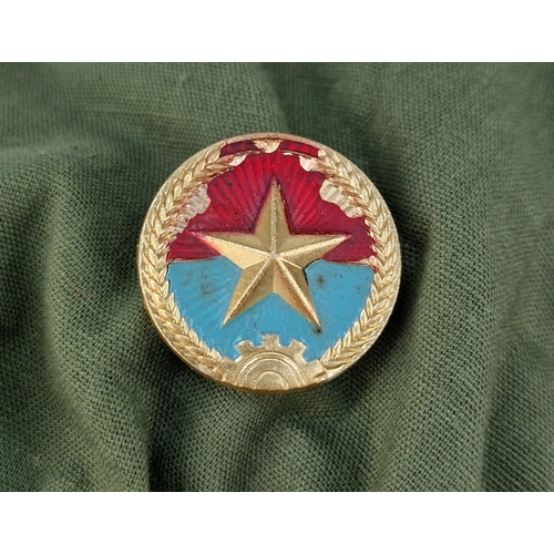 905 - Vietnam War Era Vietcong O/D Cap and Badge.