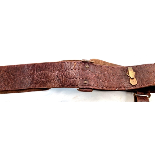 1287 - A Parcel of 2 Vintage Military Items Comprising; 
1) A Vintage Sam Brown Leather Belt and
2) The sam... 