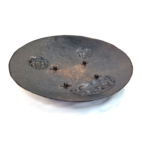 991 - Japanese Jingasa Metal War Hat 44cm Diameter. Ideal for Wall Display