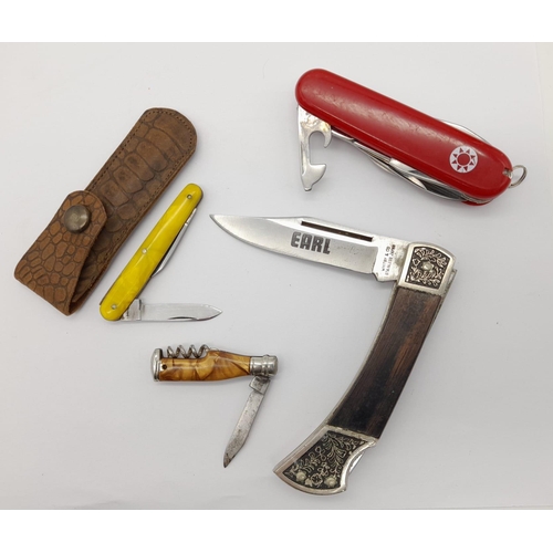 998 - A Parcel of 8 Vintage Knives Comprising; 2 X Folding Lock Knives 1 by Whitby), 2 X Multi-Tools, A To... 