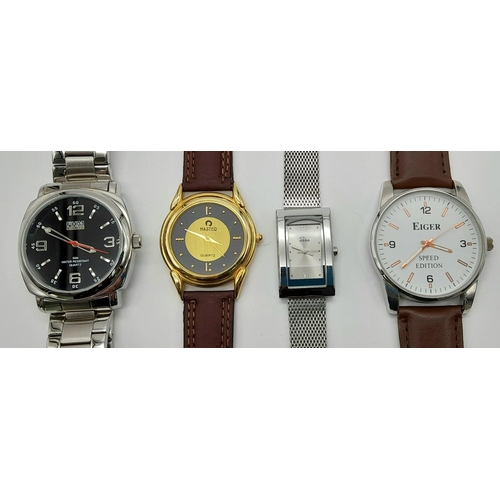 1012 - A Parcel of 4 Very Good Condition Men’s Quartz Fashion Watches Comprising;
 FHM Collections Stainles... 