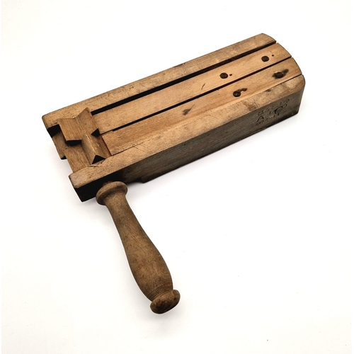 1373 - WW2 Home Front ARP (Air Raid Precautions) Wooden Rattle. Body stamped ‘B.&E. Ltd.’ over ‘A.R.P.’ ove... 