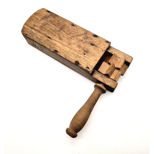 1373 - WW2 Home Front ARP (Air Raid Precautions) Wooden Rattle. Body stamped ‘B.&E. Ltd.’ over ‘A.R.P.’ ove... 