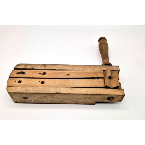 1373 - WW2 Home Front ARP (Air Raid Precautions) Wooden Rattle. Body stamped ‘B.&E. Ltd.’ over ‘A.R.P.’ ove... 