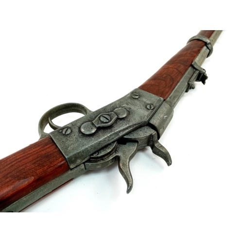 239 - A Vintage Working Action Wood and Metal Replica of an Octagonal Barrel Hammer Action Muzzle loading ... 