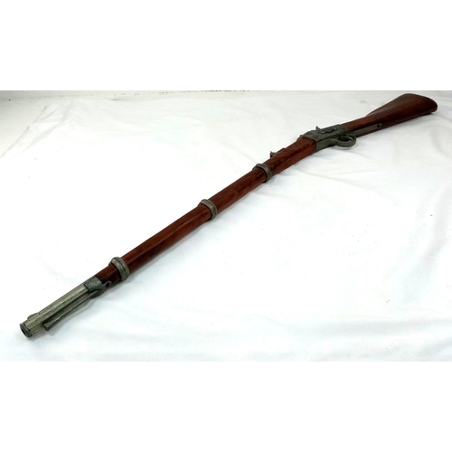 239 - A Vintage Working Action Wood and Metal Replica of an Octagonal Barrel Hammer Action Muzzle loading ... 