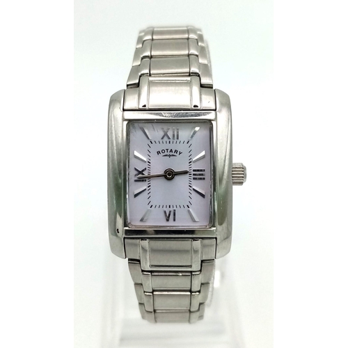 465 - Very Good Condition Ladies Tank Style Rotary Watch Model LB02370.
22mm Including Crown, Stainless St... 