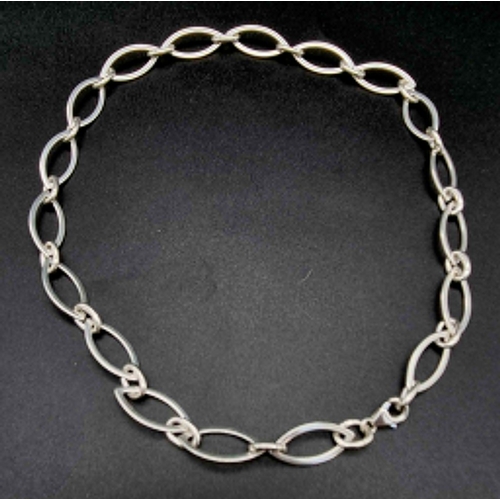 1342 - STERLING SILVER FANCY LINK NECKLACE 20.7G