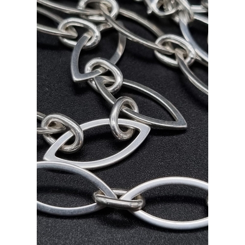 1342 - STERLING SILVER FANCY LINK NECKLACE 20.7G