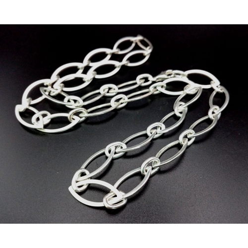 1366 - STERLING SILVER FANCY LINK NECKLACE 30G