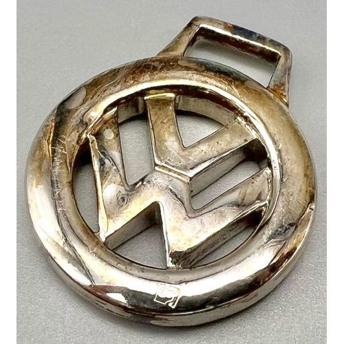 1330 - STERLING SILVER VOLKSWAGON VW KEYRING CHARM 25.4G