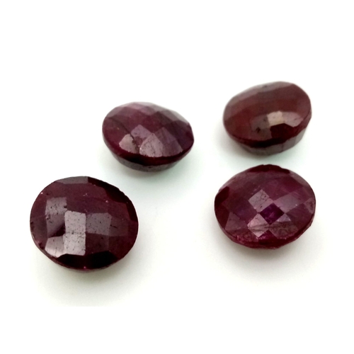 1429 - 38.75 Ct Faceted Ruby Gemstones - Lot of 4 Pcs .