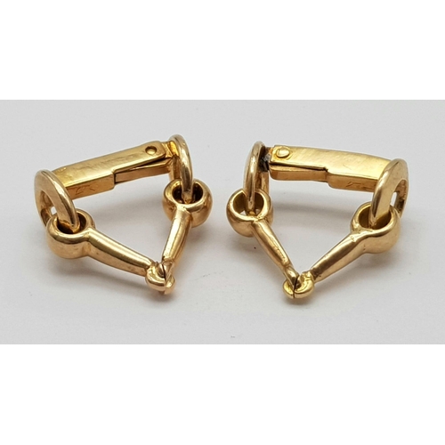 226 - A PAIR OF MELLERIO MELLER DESIGNER EARRINGS IN 18K GOLD . 10.4gms