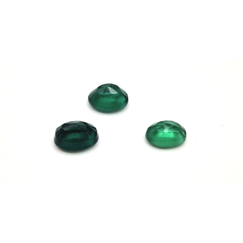 1531 - 16.40 Ct Faceted Green Quartz Gemstones - Lot of 3 Pcs