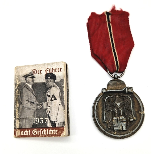 1529 - A Parcel of Two German WW2 Items Comprising: 1) An Original 1941/42 WW2 German Eastern Front Medal a... 