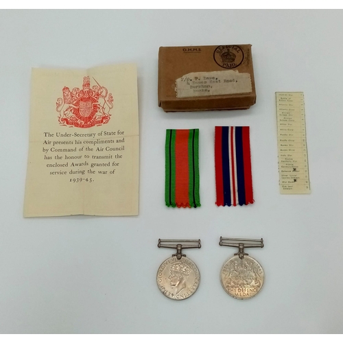 1517 - A Pair of WW2 Excellent Condition Medals Comprising of George V1 1939-1945 Medal with Ribbon and Cer... 