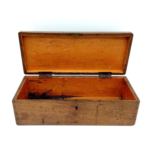 288 - WW2 German Kriegsmarine “Ditty” Box. A nice wooden box with a Kriegsmarine cap eagle on the top.