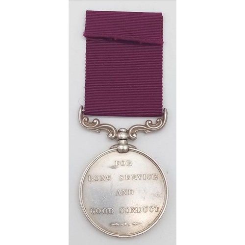 116 - Army Long Service and Good Conduct Medal, VR third type (1875-1901). Named to 2312 Sergt J Souter De... 